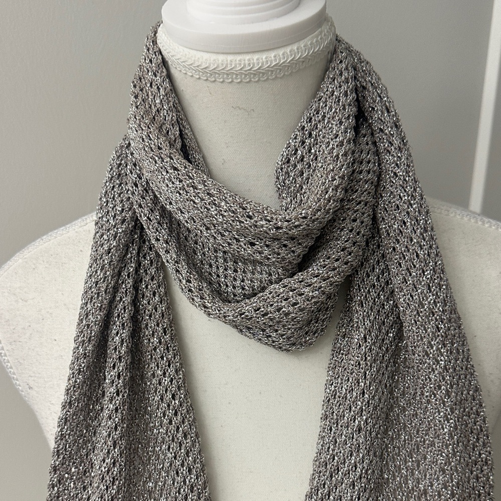 Missoni Smoking Scarf with Fringe RARE Silver - Picture 4 of 6